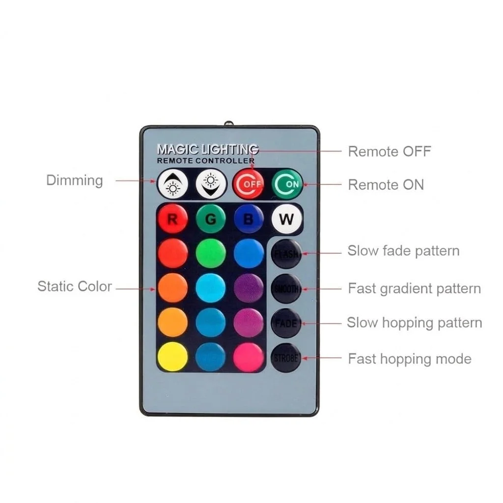 Smart RGB LED Bulb with Remote Control Dimmable E27/E26