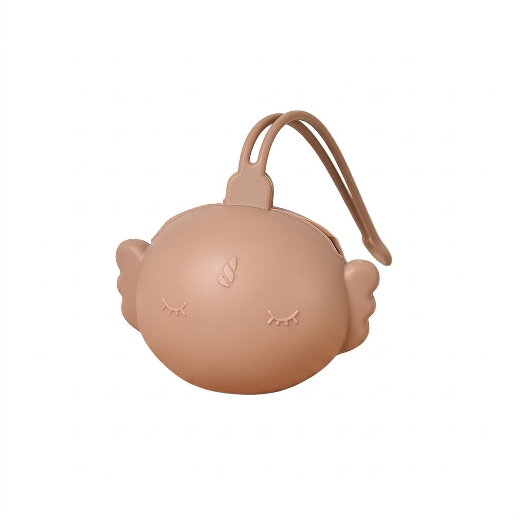 Bonito estuche de silicona para chupete - Soporte portátil para mordedor de bebé