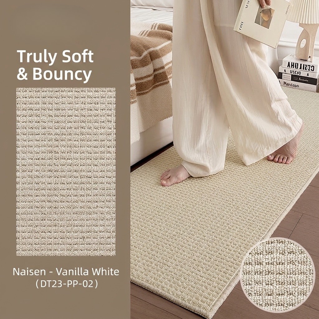 New Zealand Wool Blend Soft Area Rug for Bedroom & Living Room