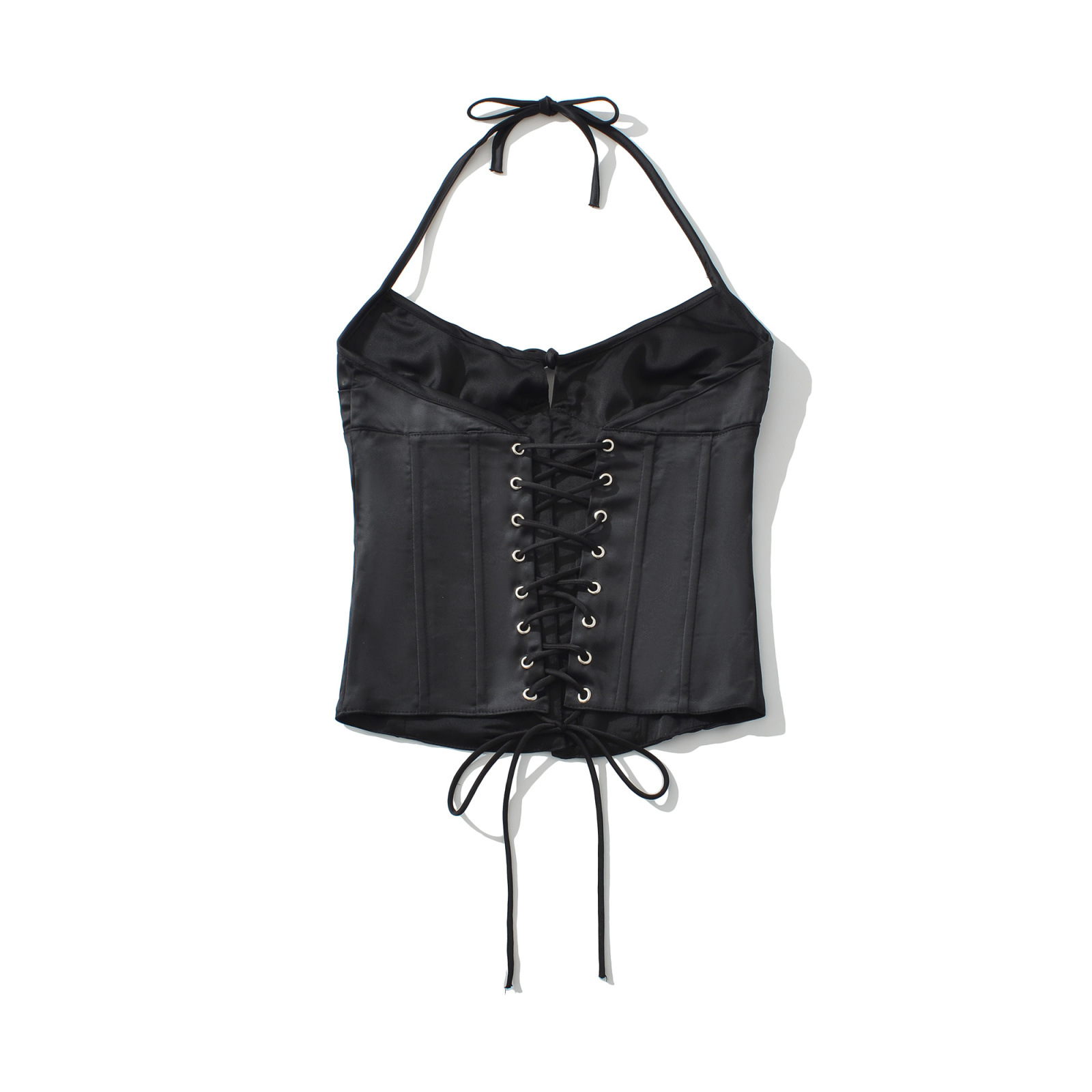 Satin Corset Top Adjustable Spaghetti Strap KUN-00003