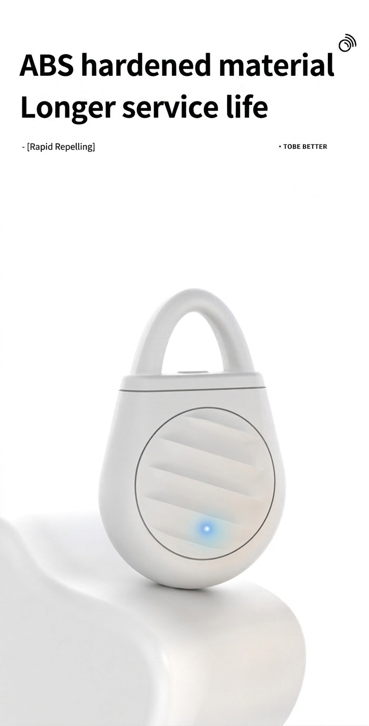 Portable Ultrasonic Pest Repeller with 90mAh Battery & Chemical-Free, White/Yellow/Black