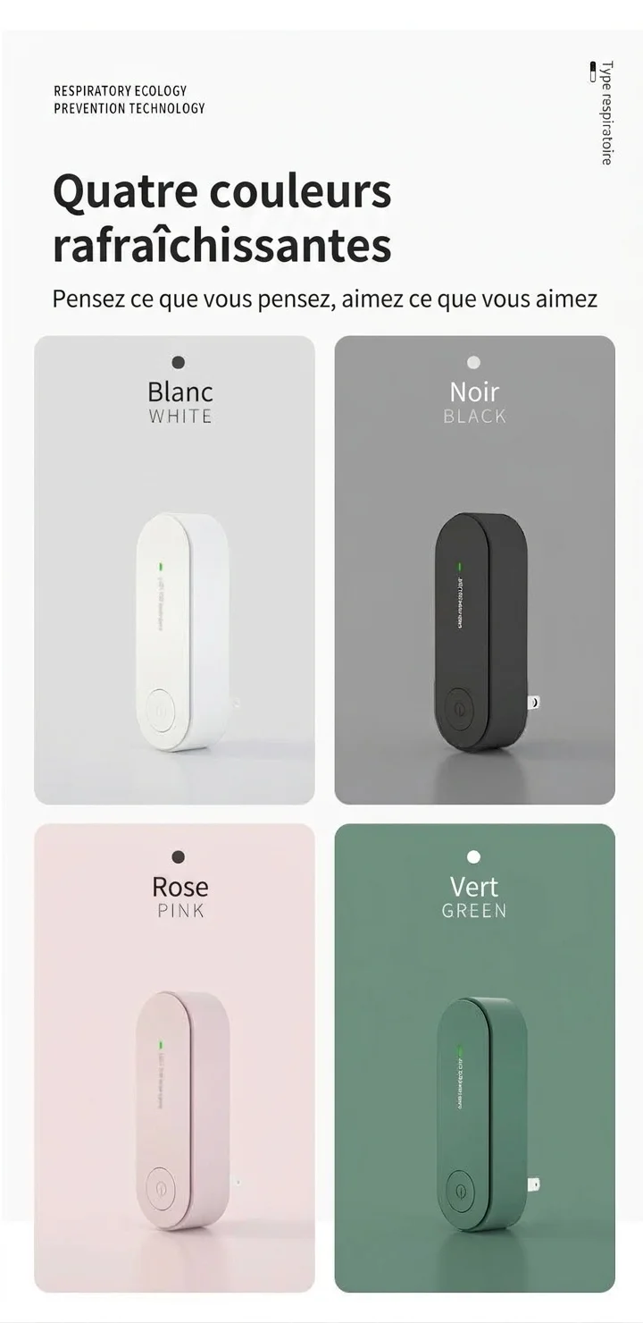 Répulsif anti-nuisibles ultrasonique silencieux avec protection à 360 degrés, blanc/rose/vert/noir