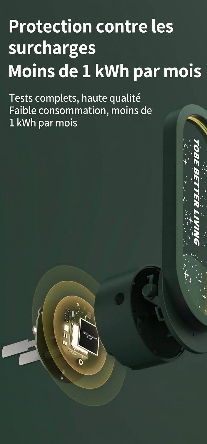 Répulsif anti-insectes à ultrasons non radiatif avec veilleuse étoilée et aide au sommeil, blanc/vert