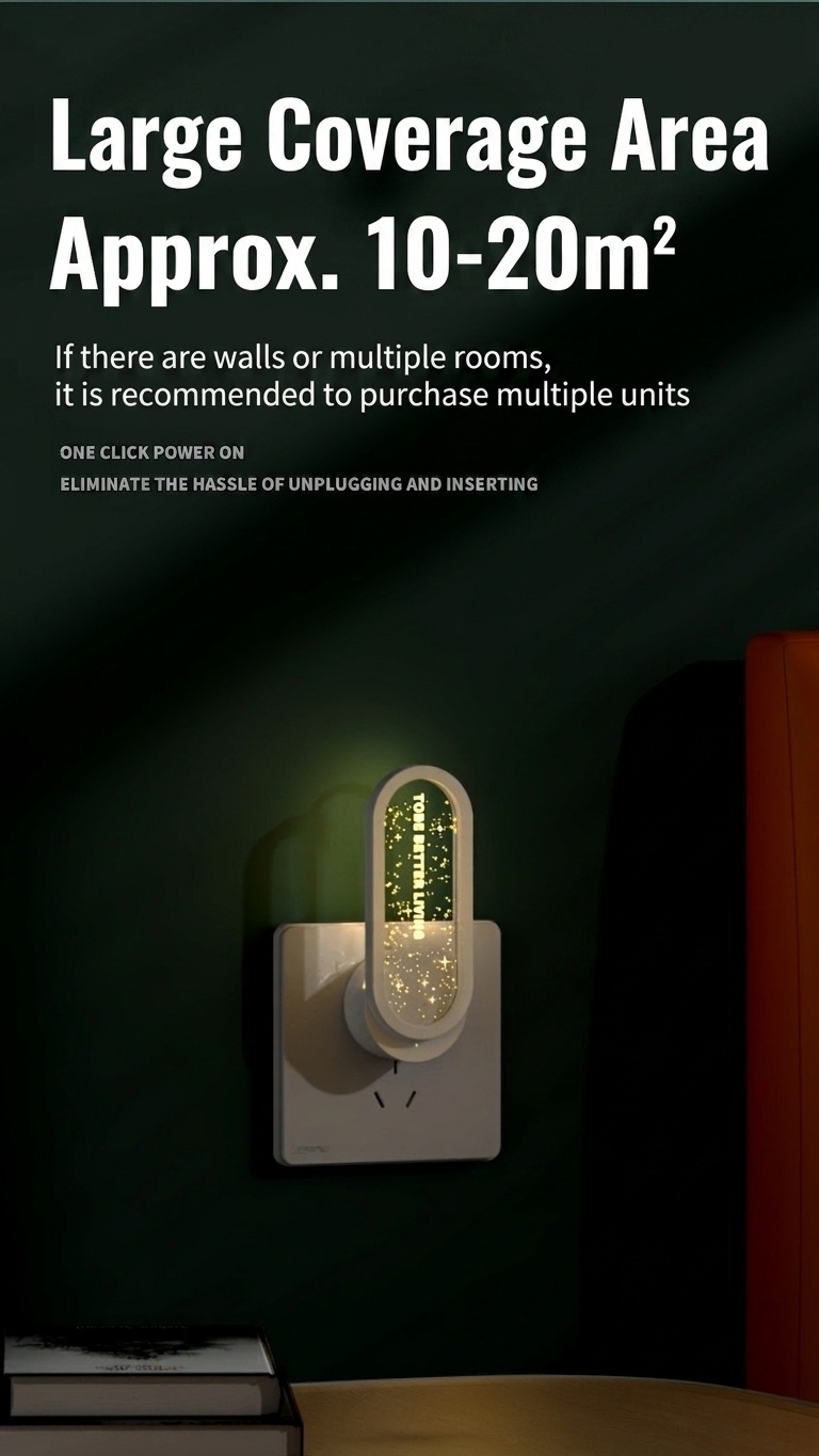 Non-Radiative Ultrasonic Pest Repeller with Starry Night Light & Sleep Aid, White/Green