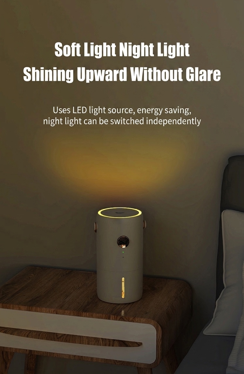 Dual-Mode Smart Ultrasonic Mosquito Repellent with Night Light & 50m² Coverage, White/Green