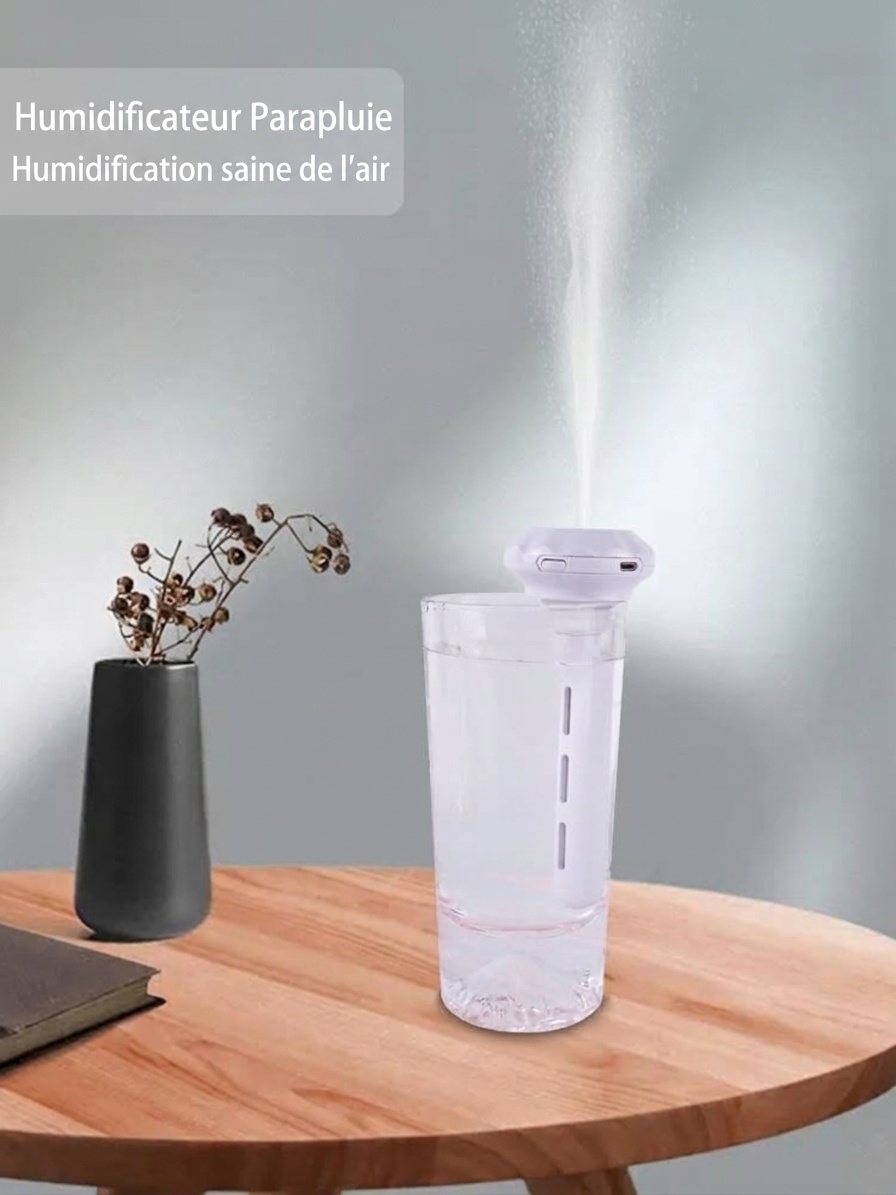 Mini humidificateur portable USB à nano-brume silencieuse avec veilleuse et autonomie de 8 heures en continu, couleurs assorties