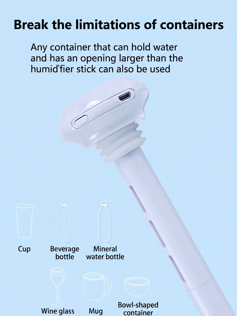 Silent Nano Mist Portable USB Mini Humidifier with Night Light & 8-Hour Continuous, Assorted