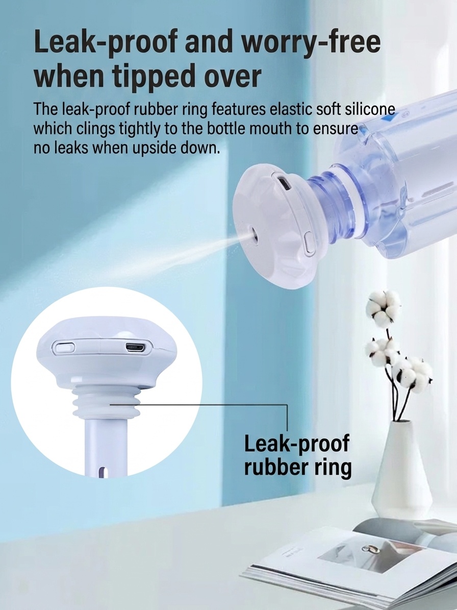 Silent Nano Mist Portable USB Mini Humidifier with Night Light & 8-Hour Continuous, Assorted