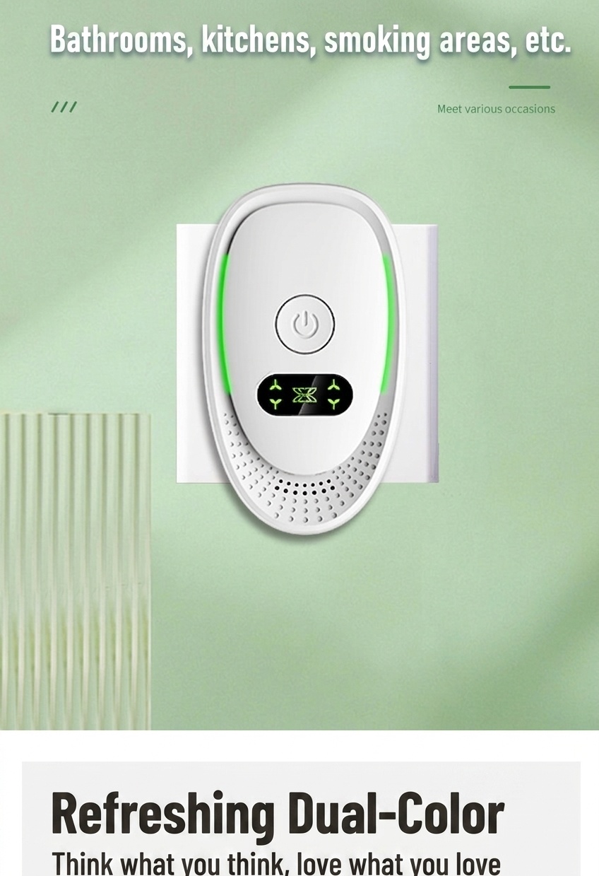 Mini Plug-in Negative Ion Air Purifier, 20 Million Ions, Odor & Smoke Eliminator for Home & Office