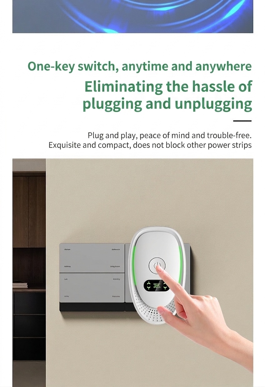 Mini Plug-in Negative Ion Air Purifier, 20 Million Ions, Odor & Smoke Eliminator for Home & Office