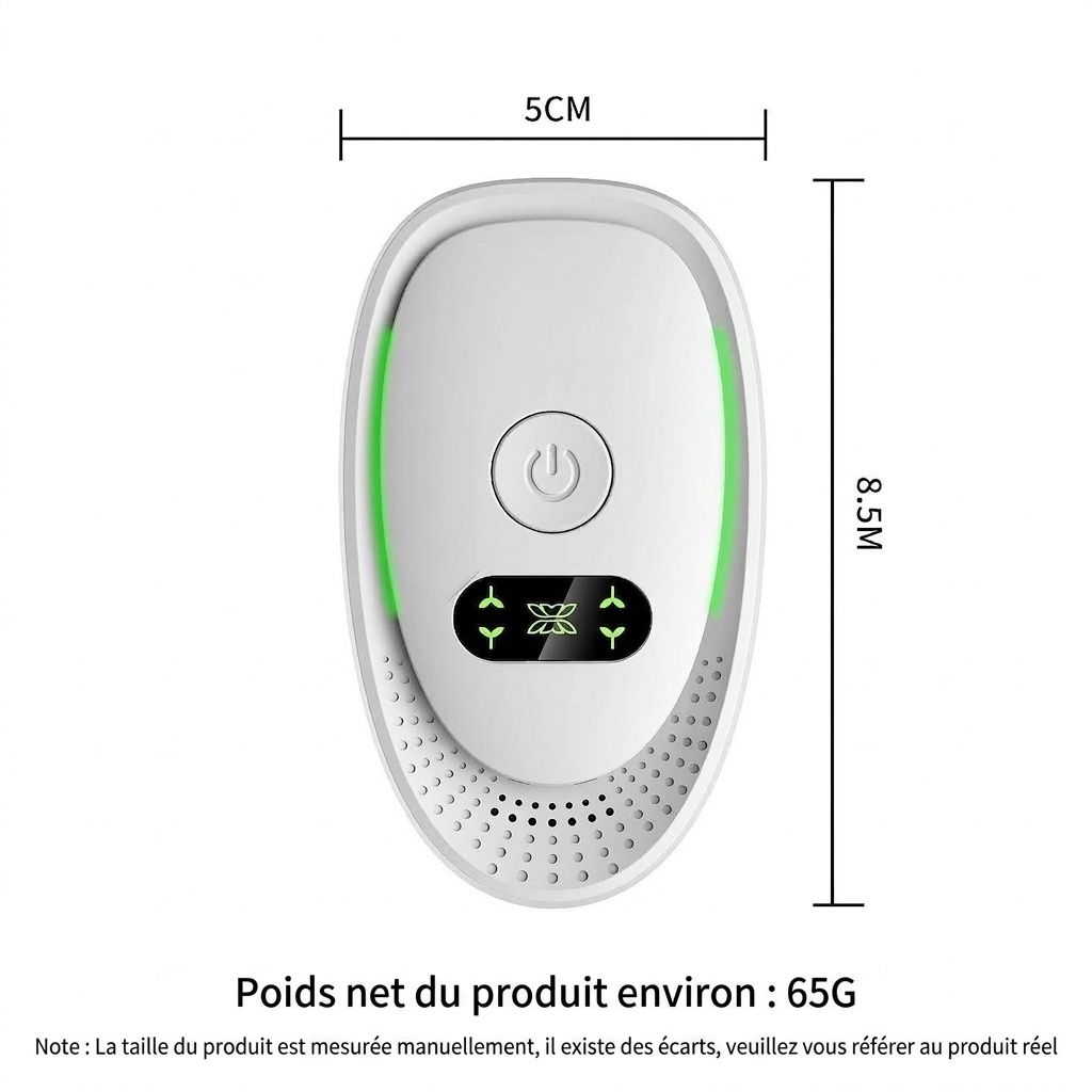 Mini purificateur d'air à ions négatifs à brancher, 20 millions d'ions, élimine les odeurs et la fumée pour la maison et le bureau