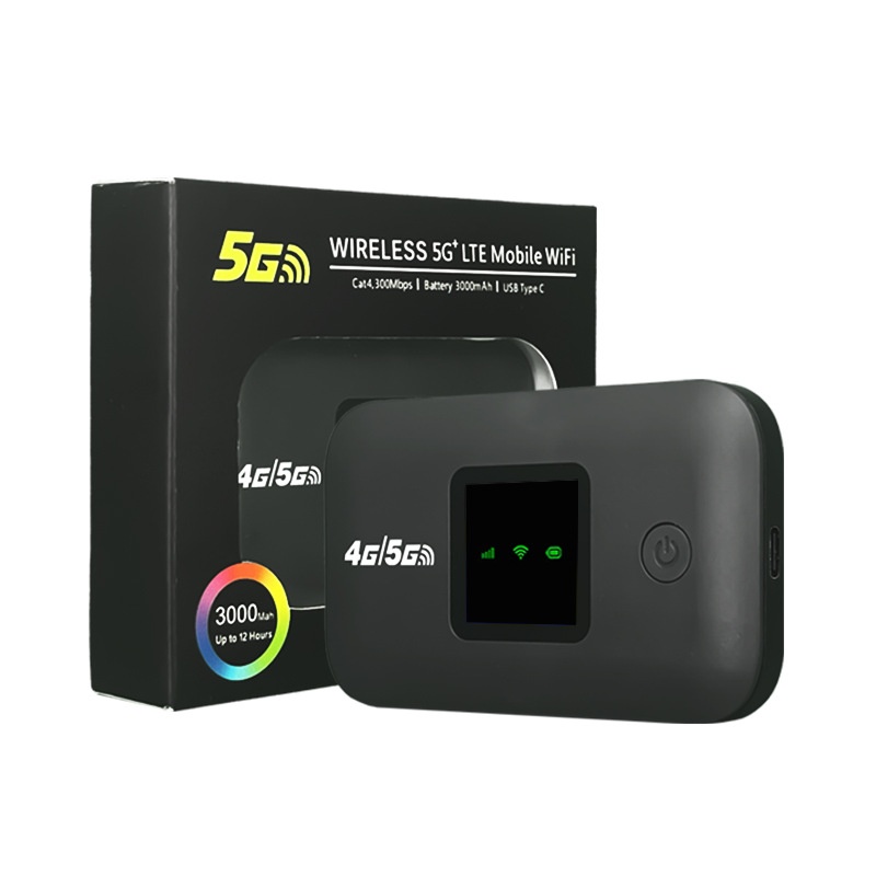 A8 Portable 4G LTE Mobile WiFi Hotspot Router, 3000mAh Rechargeable Battery, Unlocked Travel Pocket MiFi with SIM Card Slot, Supports up to 10 Devices