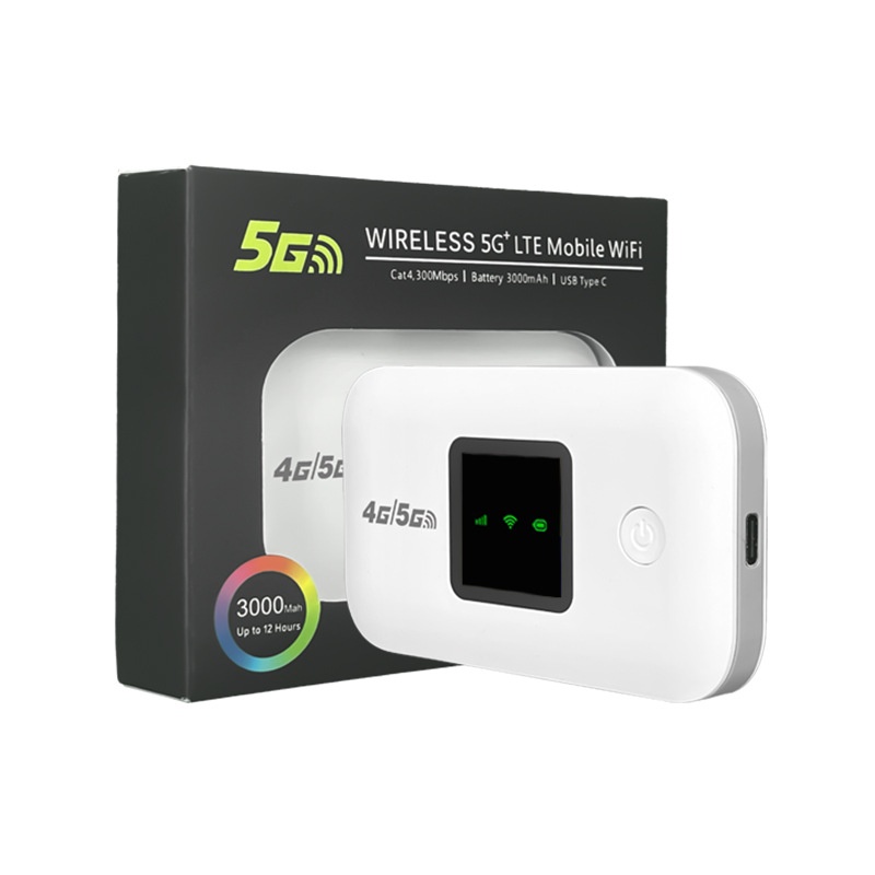 A8 Portable 4G LTE Mobile WiFi Hotspot Router, 3000mAh Rechargeable Battery, Unlocked Travel Pocket MiFi with SIM Card Slot, Supports up to 10 Devices