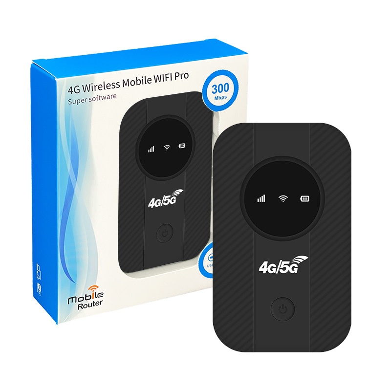 M5 Portable 4G LTE Mobile WiFi Hotspot Router, 2100mAh Battery, Unlocked Pocket Travel MiFi with SIM Card Slot, Connects up to 10 Devices