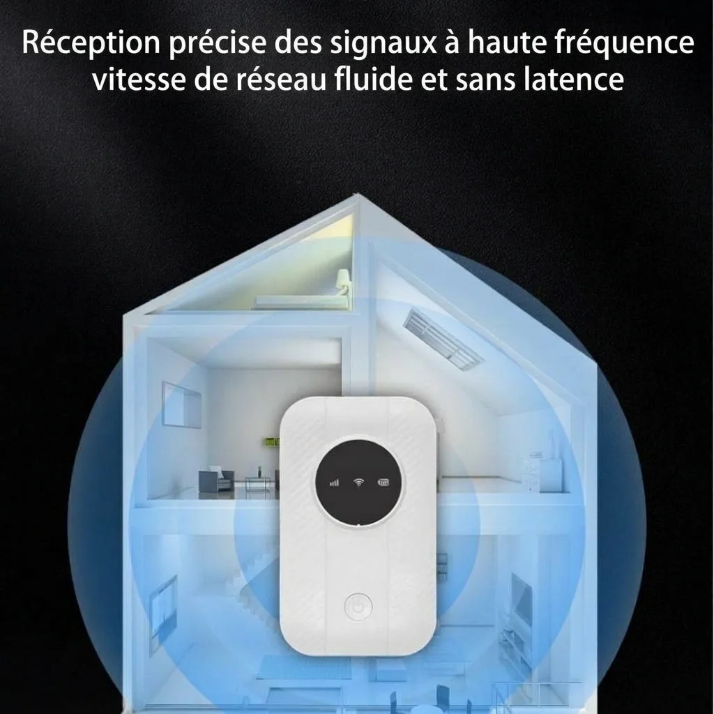 Routeur Wi-Fi mobile portable 4G LTE M5, batterie 2100 mAh, MiFi de voyage de poche déverrouillé avec emplacement pour carte SIM, connecte jusqu'à 10 appareils