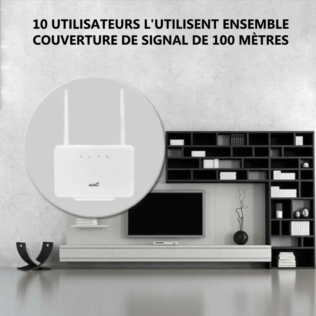 Routeur Wi-Fi CP106 4G LTE sans fil, haut débit 300 Mbps, batterie 5000 mAh, emplacement pour carte SIM, compatible VPN pour la maison et le bureau