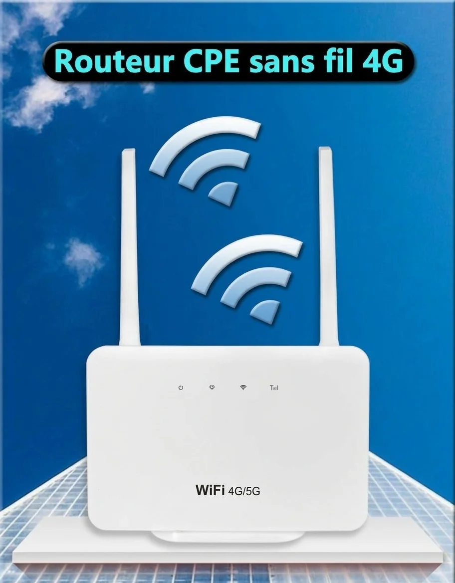 Routeur Wi-Fi CP106 4G LTE sans fil, haut débit 300 Mbps, batterie 5000 mAh, emplacement pour carte SIM, compatible VPN pour la maison et le bureau