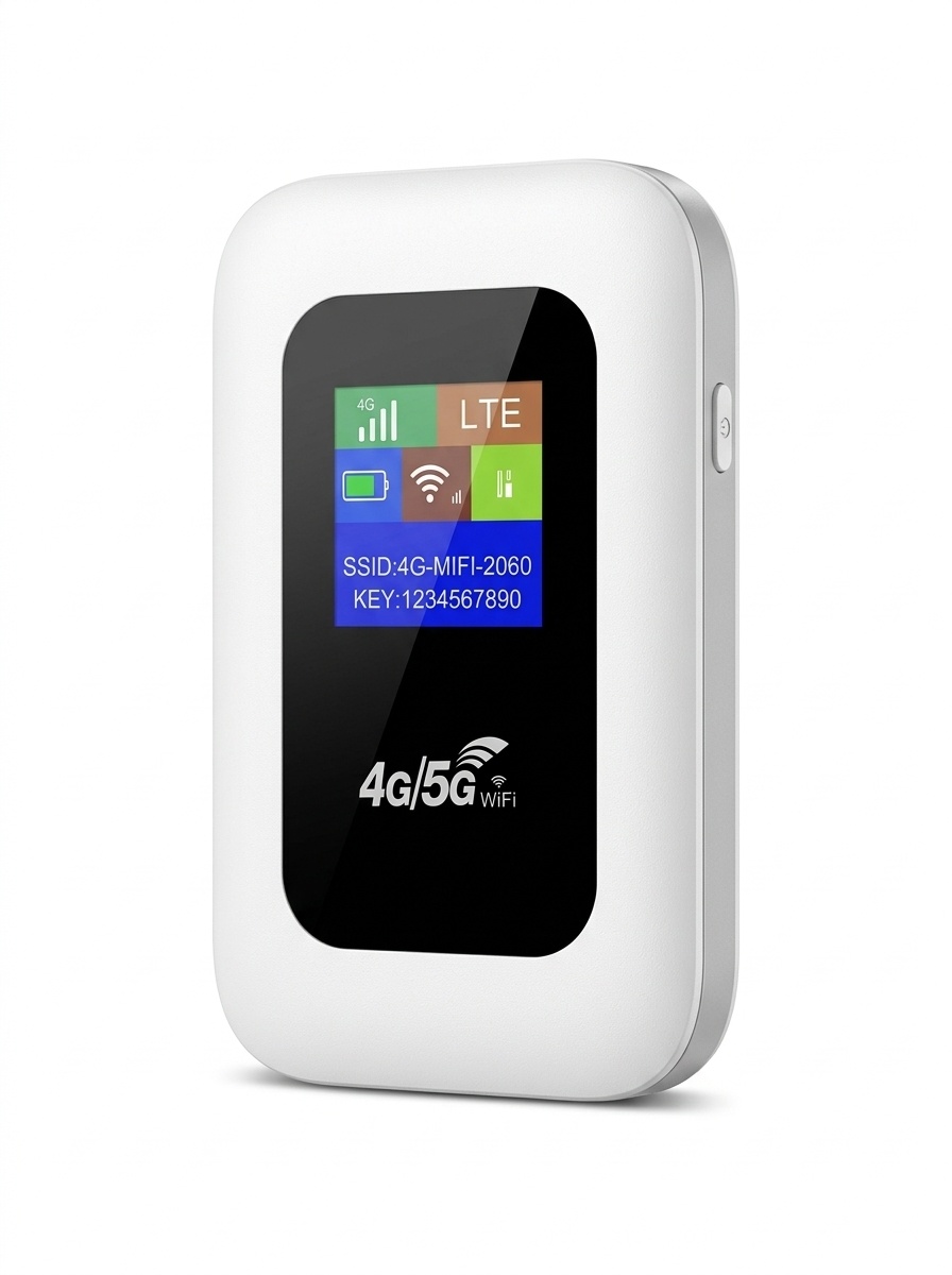 MF800B Portable 4G LTE Mobile WiFi Hotspot Router, 150Mbps High Speed with LCD Color Display, 2100mAh Battery, SIM Card Slot for 10 Devices