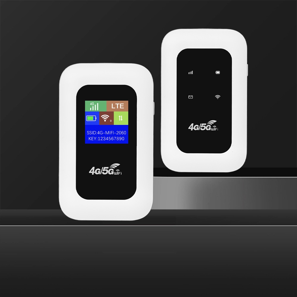 MF800B Portable 4G LTE Mobile WiFi Hotspot Router, 150Mbps High Speed with LCD Color Display, 2100mAh Battery, SIM Card Slot for 10 Devices