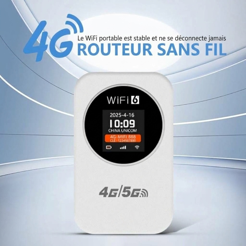 Routeur Wi-Fi portable 4G LTE M32, haut débit 300 Mbps, batterie 3000 mAh, port de charge USB-C, point d'accès mobile déverrouillé avec emplacement pour carte SIM