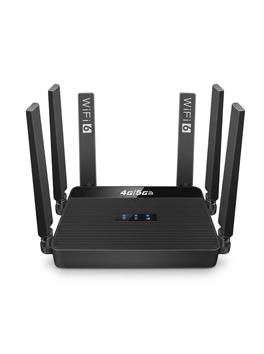 WR950-E 4G LTE WiFi 6 Wireless CPE Router, High-Gain Antennas, SIM Card Slot with Backup Battery Support, Connects up to 32 Devices