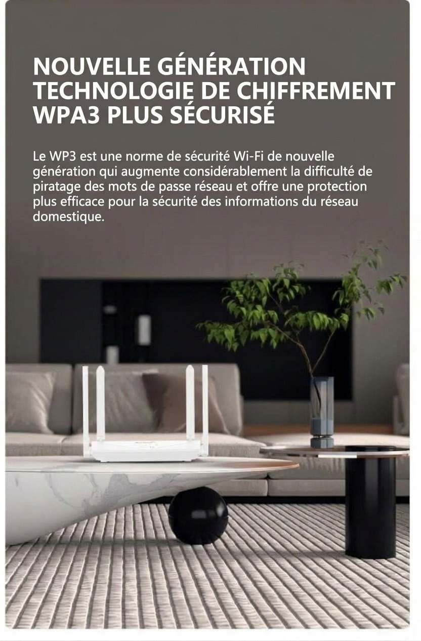 Routeur sans fil WR900-E 4G LTE WiFi 6 avec batterie de 5000 mAh, 4 antennes à gain élevé, sécurité WPA3, prend en charge jusqu'à 64 appareils