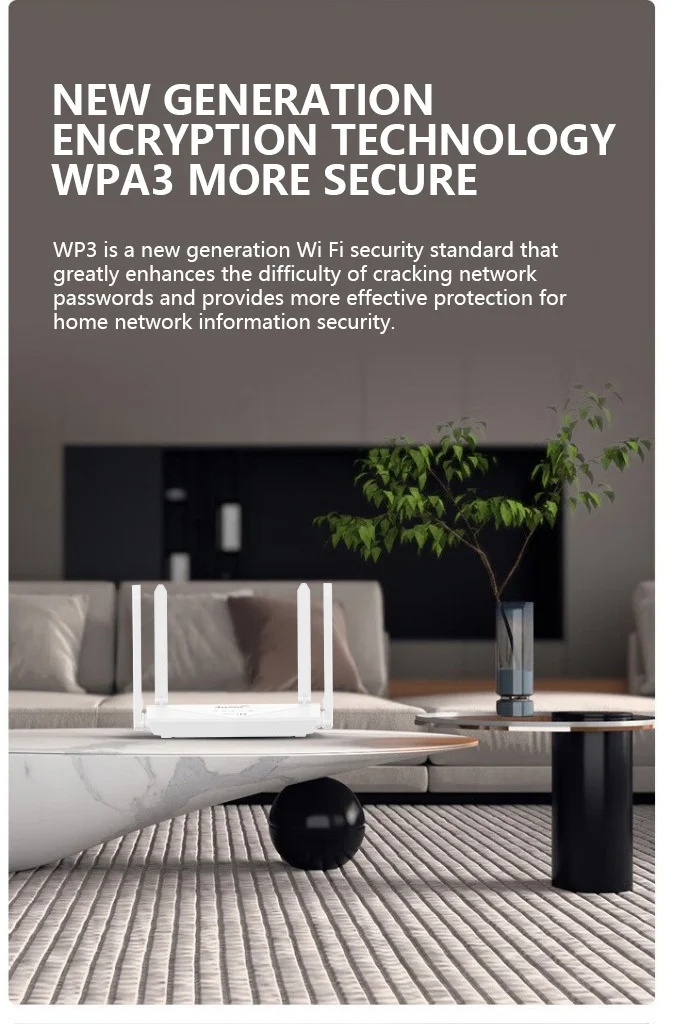 WR900-E 4G LTE WiFi 6 Wireless Router with 5000mAh Battery, 4 High-Gain Antennas, WPA3 Security, Supports up to 64 Devices