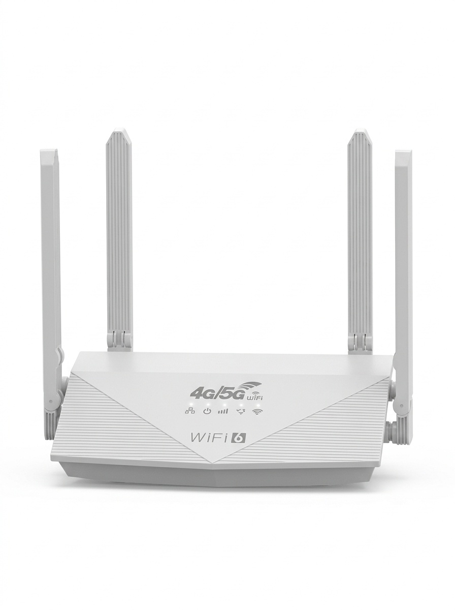 WR900-E 4G LTE WiFi 6 Wireless Router with 5000mAh Battery, 4 High-Gain Antennas, WPA3 Security, Supports up to 64 Devices