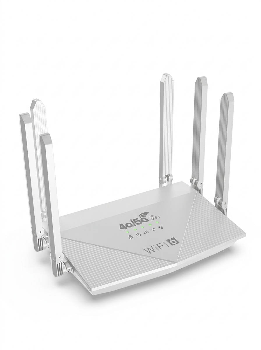 WR900-E 4G LTE WiFi 6 Wireless Router with 5000mAh Battery, 4 High-Gain Antennas, WPA3 Security, Supports up to 64 Devices