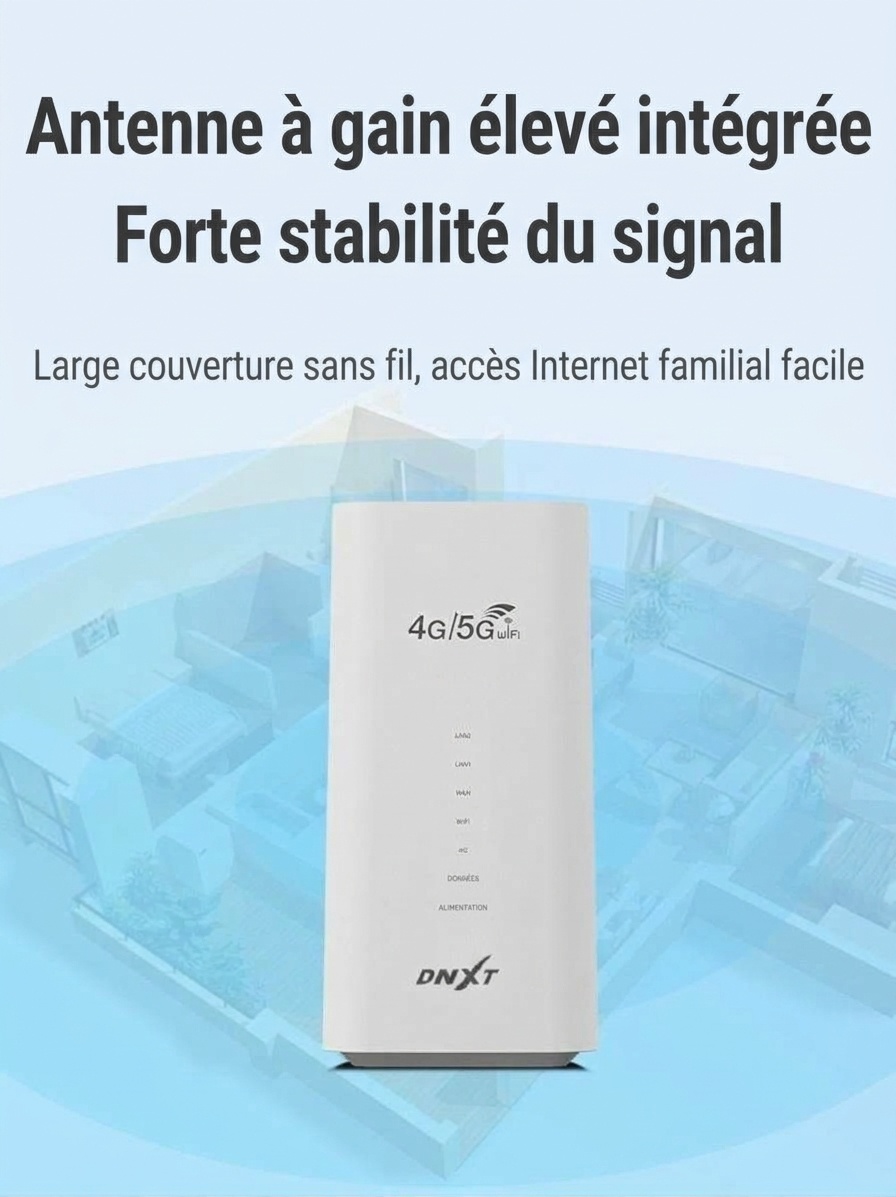 Routeur CPE sans fil 4G LTE CPF101, haut débit 300 Mbps, emplacement pour carte SIM, antennes externes, compatible avec jusqu'à 32 utilisateurs pour la maison et le bureau.