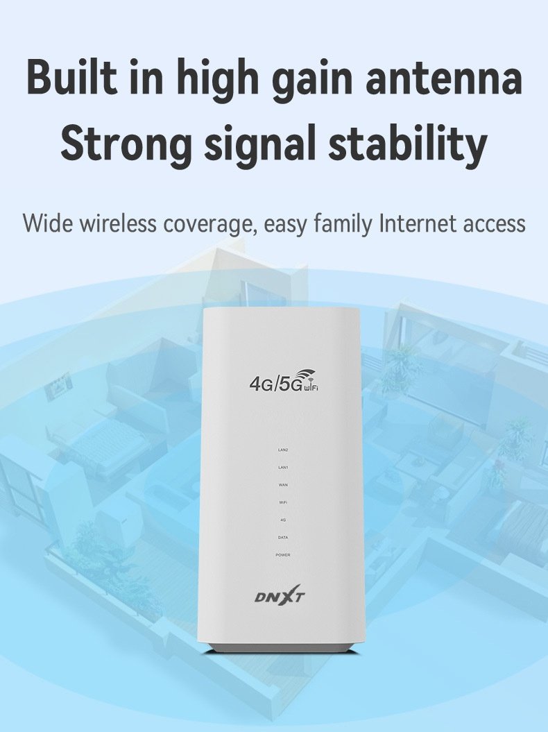 CPF101 4G LTE Wireless CPE Router, 300Mbps High Speed with SIM Card Slot, External Antennas, Supports up to 32 Users for Home & Office