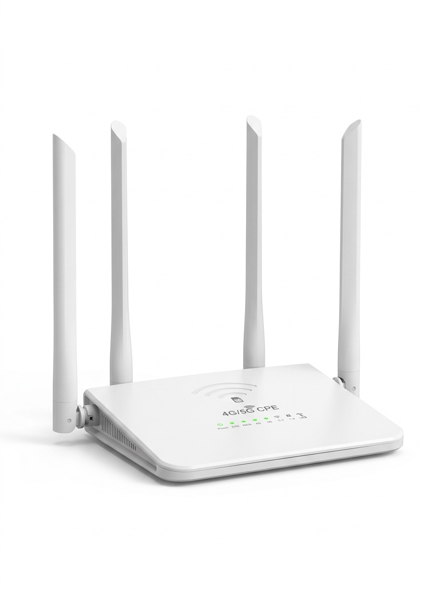 R103 4G LTE WiFi 6 CPE Wireless Router, USB-C Powered Desktop Hotspot with SIM Card Slot, Plug and Play Wide Coverage Gateway