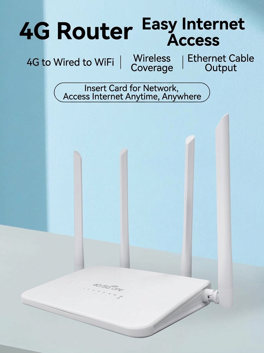 R103 4G LTE WiFi 6 CPE Wireless Router, USB-C Powered Desktop Hotspot with SIM Card Slot, Plug and Play Wide Coverage Gateway