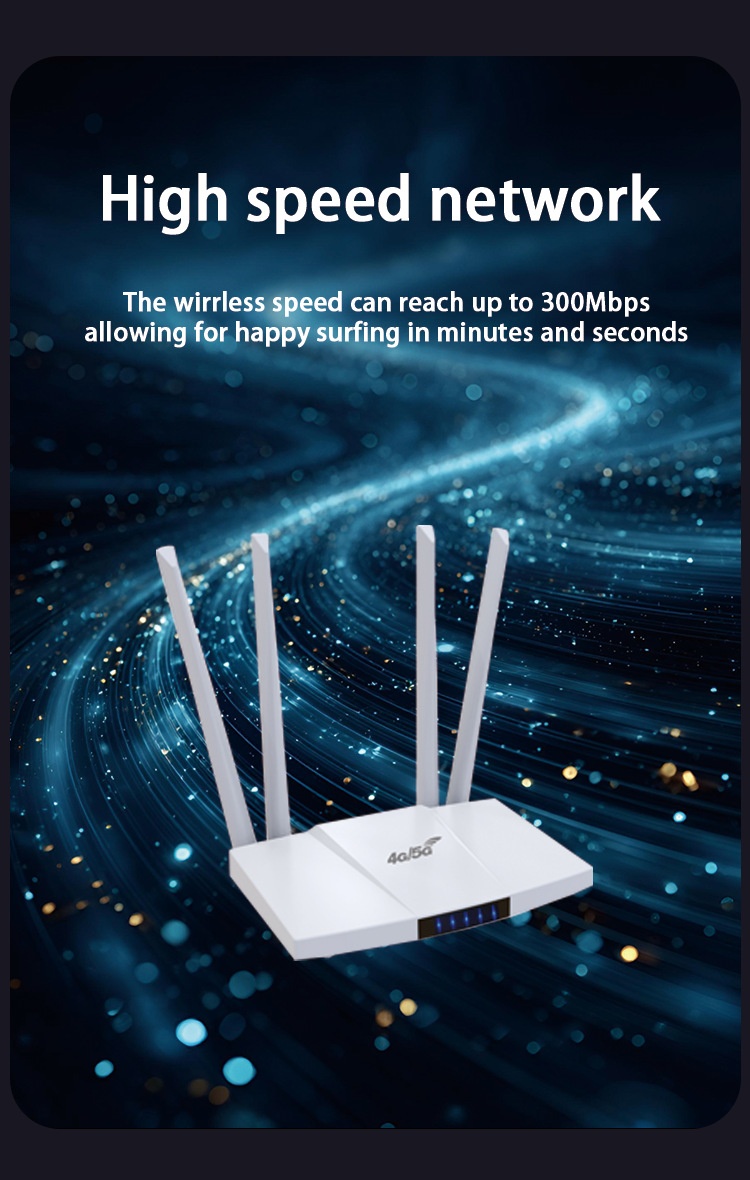 MC118-E 4G LTE WiFi 6 Dual-Function Router with 4000mAh Battery, 300Mbps Speed, External Antennas & SIM Card Slot for Portable and Desktop Use