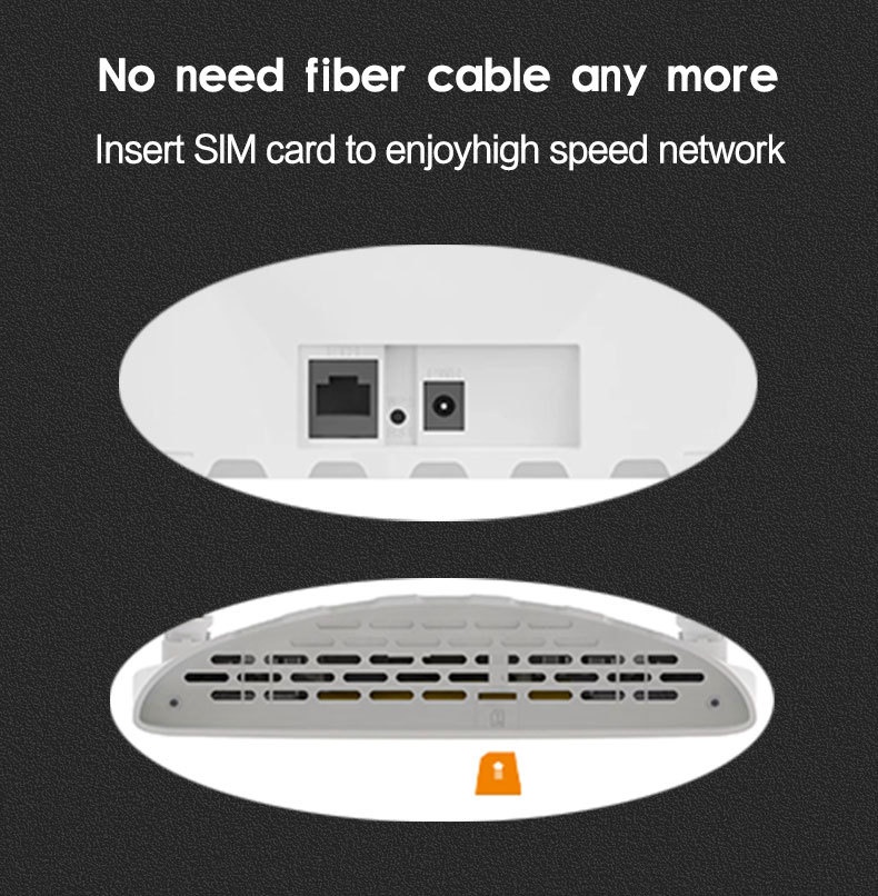 CPF109 4G LTE Wireless WiFi Router, 300Mbps High-Speed Mobile Hotspot with External Antennas & SIM Card Slot, Supports up to 16 Devices