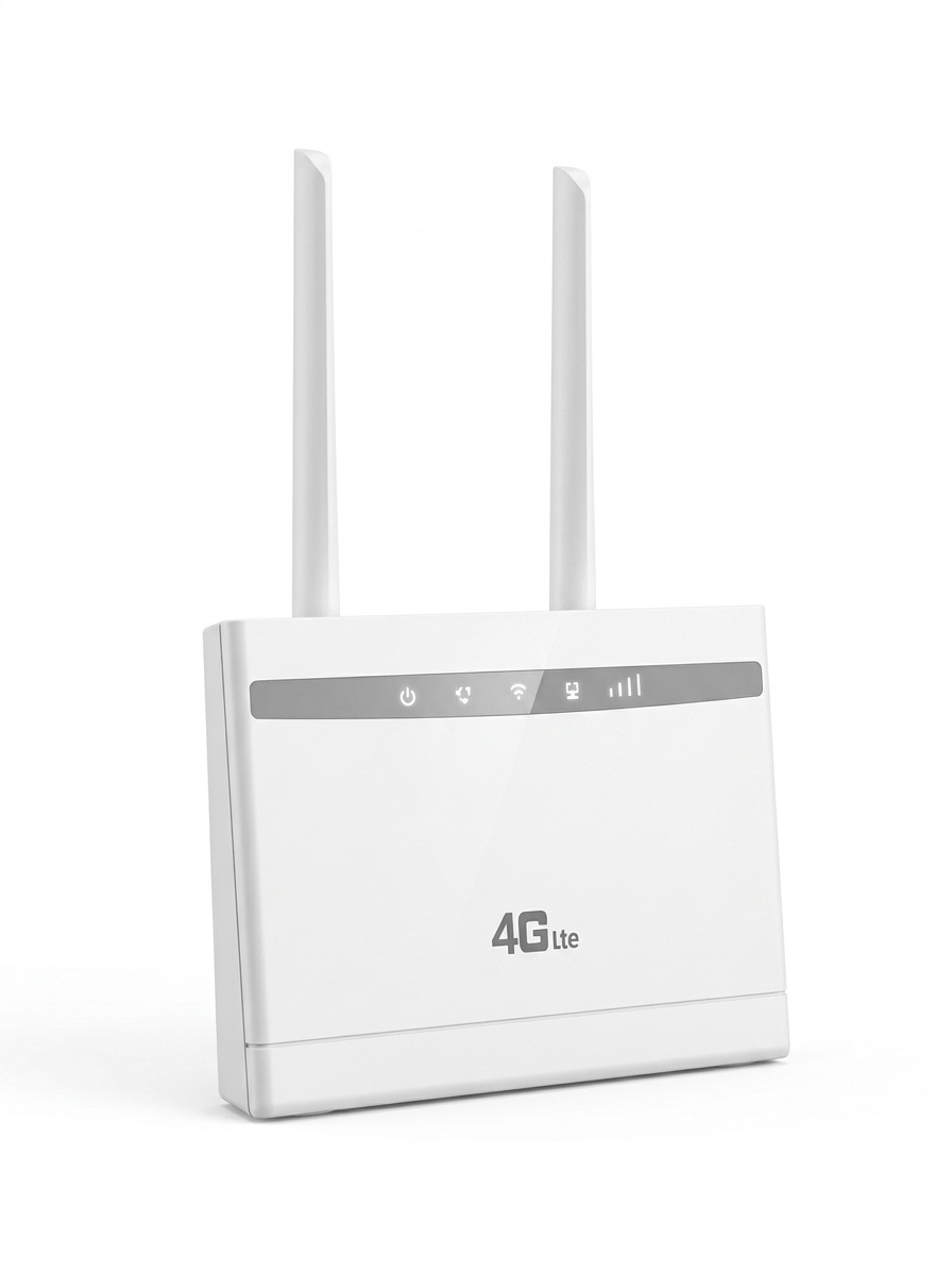 CPF100A+ 4G LTE Wireless WiFi Router, 300Mbps Desktop CPE Modem with SIM Card Slot, Multi-Port LAN/WAN, Supports up to 32 Users