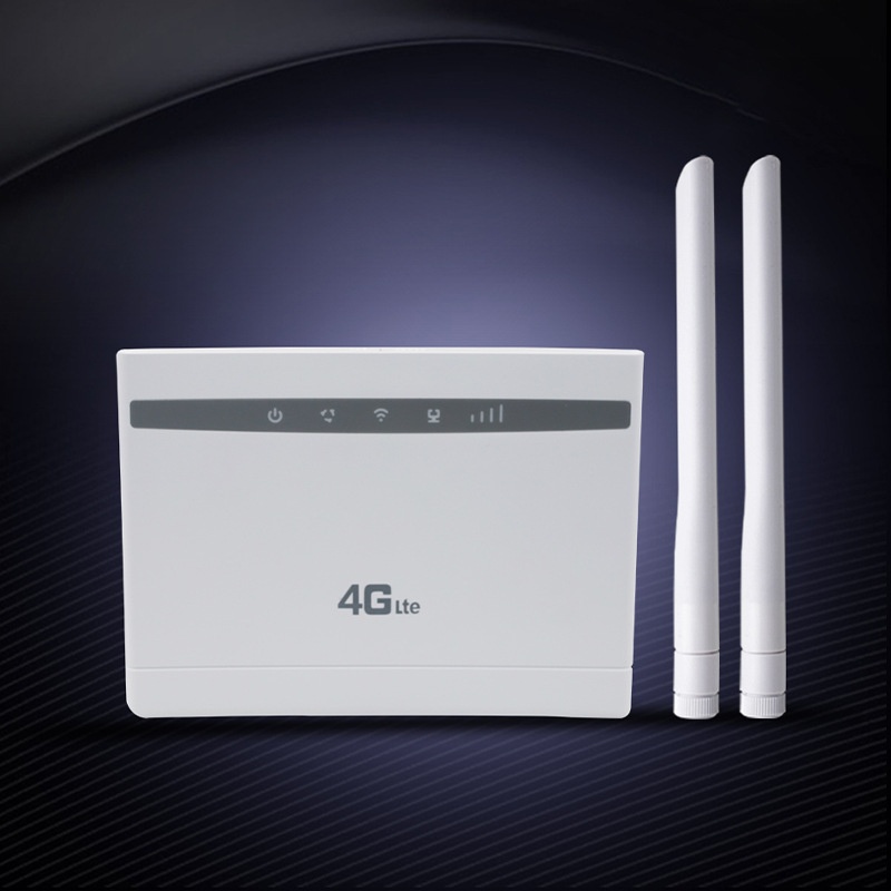 CPF100A+ 4G LTE Wireless WiFi Router, 300Mbps Desktop CPE Modem with SIM Card Slot, Multi-Port LAN/WAN, Supports up to 32 Users