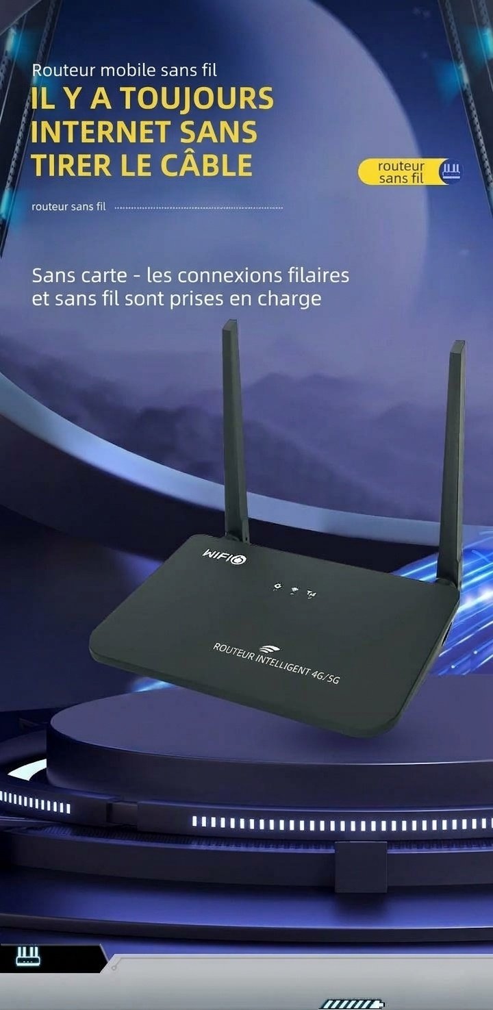 Routeur sans fil intelligent CP103 4G LTE WiFi 6, haut débit 300 Mbps, CPE de bureau compact avec emplacement pour carte SIM, connecte jusqu'à 32 appareils