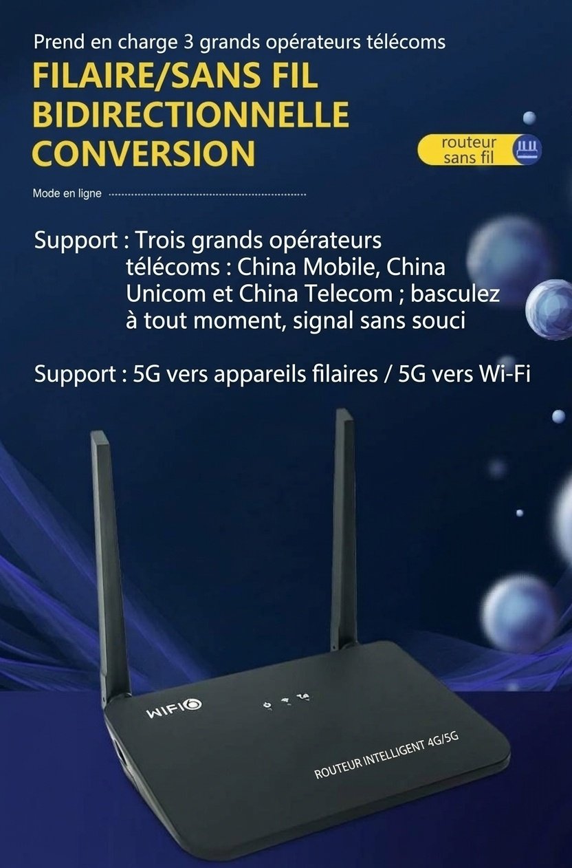 Routeur sans fil intelligent CP103 4G LTE WiFi 6, haut débit 300 Mbps, CPE de bureau compact avec emplacement pour carte SIM, connecte jusqu'à 32 appareils