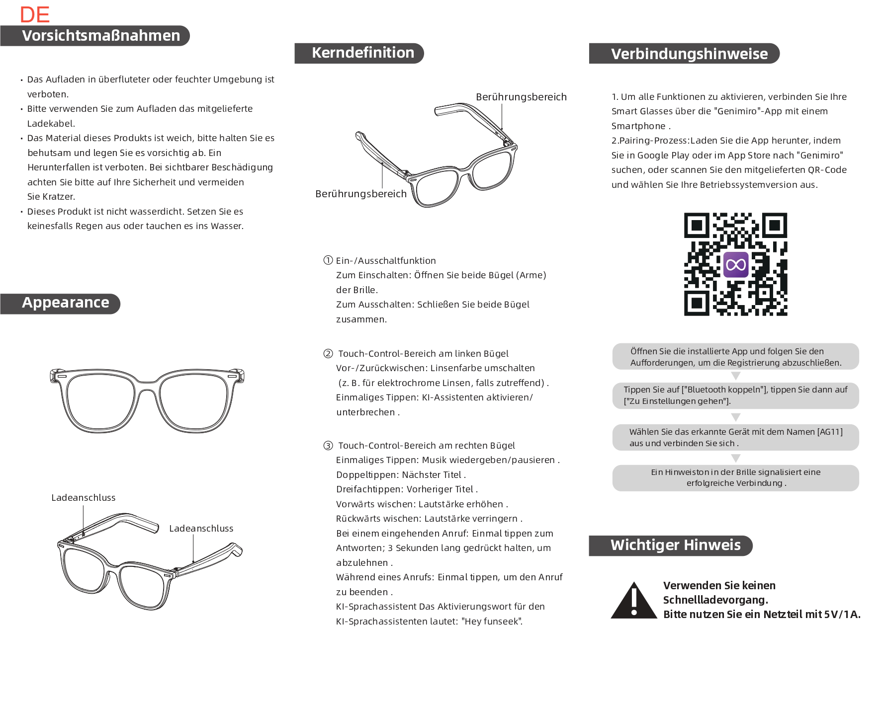 AG11 Blaue TR90 Elektrochrome Smart AI Sonnenbrille #BS1223-0002