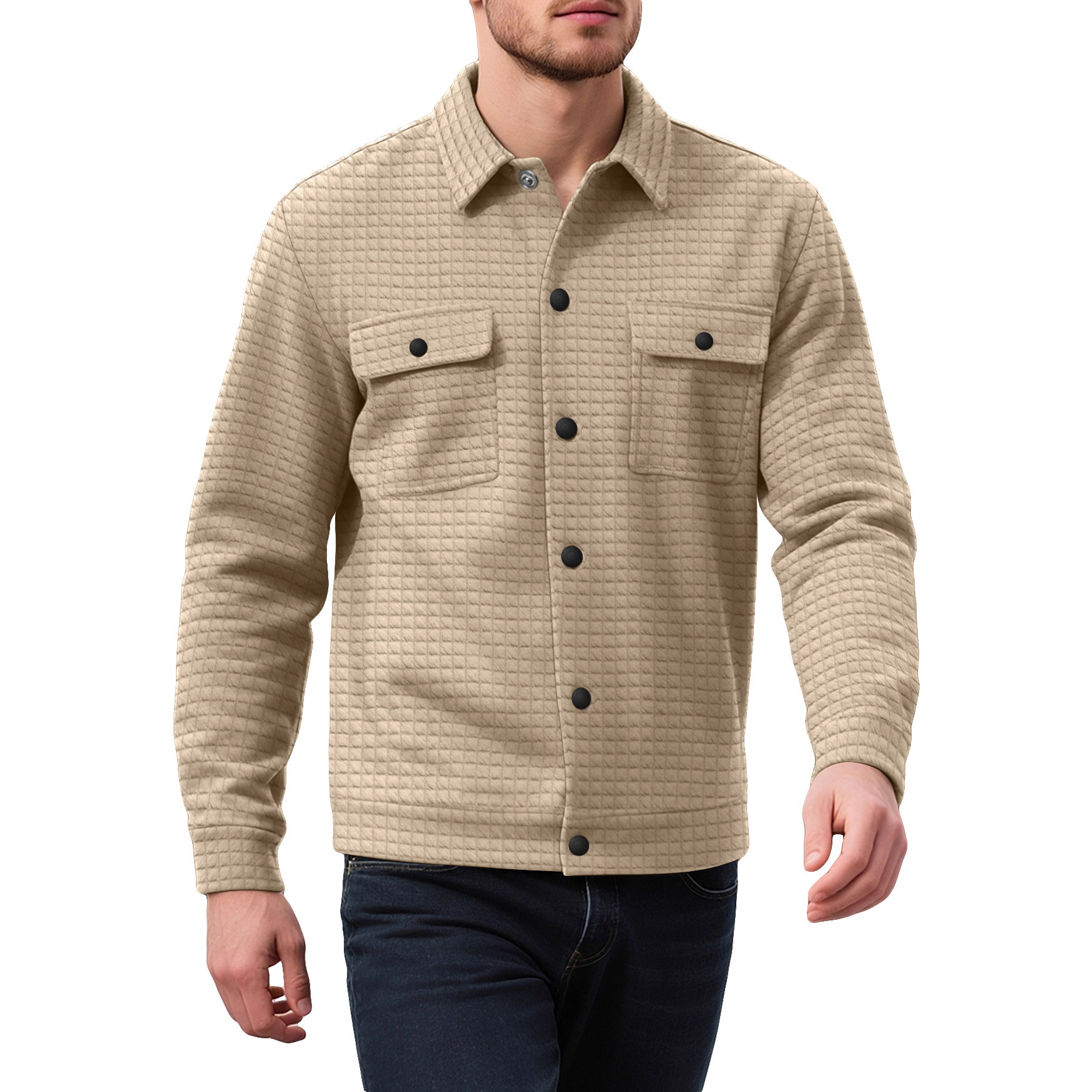 Men's Plaid Cardigan Sweater - Slim Fit Casual Zip-Up Knitwear NDF-00003