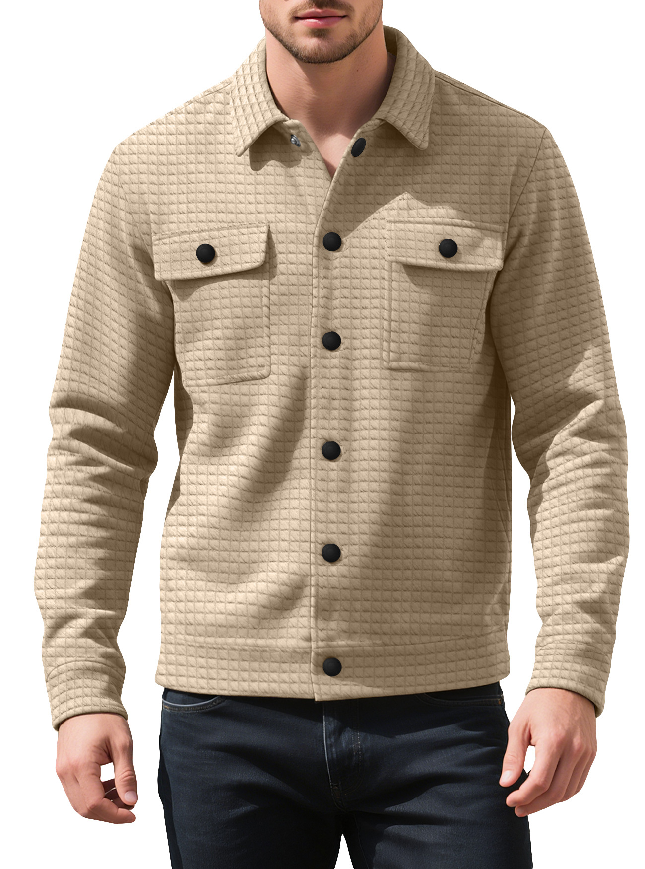 Men's Plaid Cardigan Sweater - Slim Fit Casual Zip-Up Knitwear NDF-00003