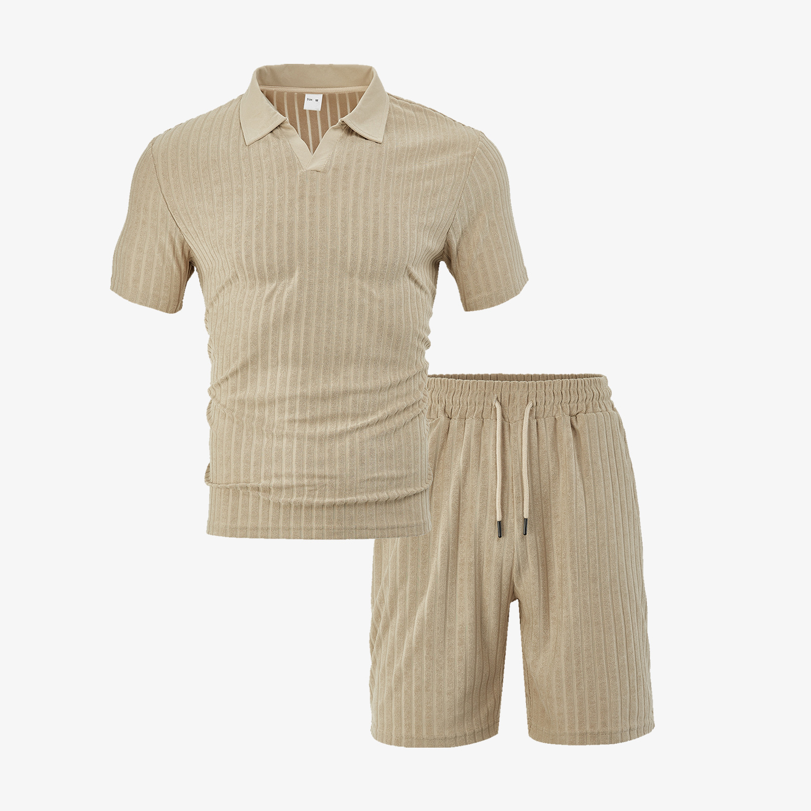 Men's Terry Cloth Tracksuit Set - Breathable Summer Sportswear NDF-00012