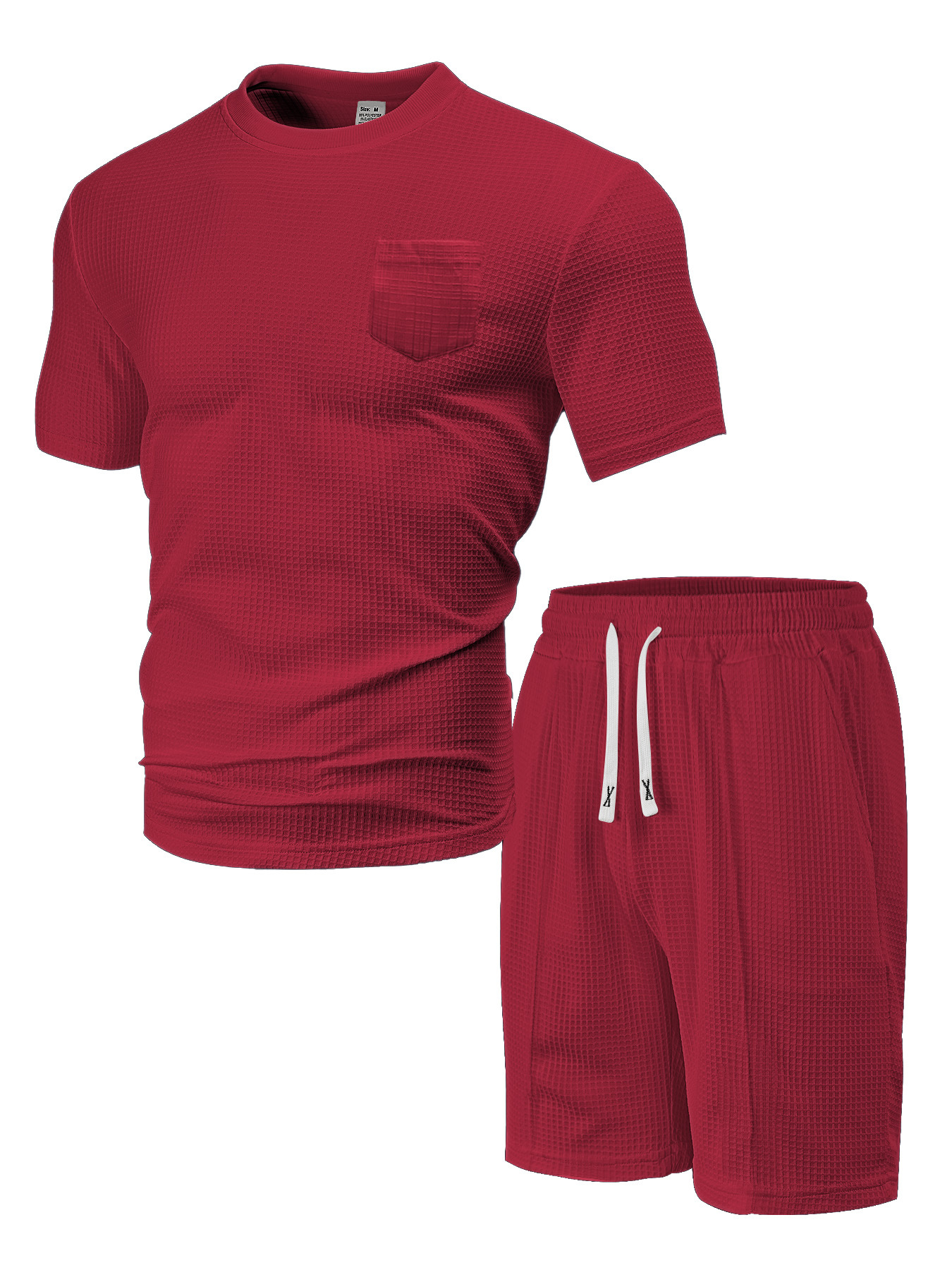 Waffle Knit Men's Shorts Set Summer Casual Loungewear NDF-00014