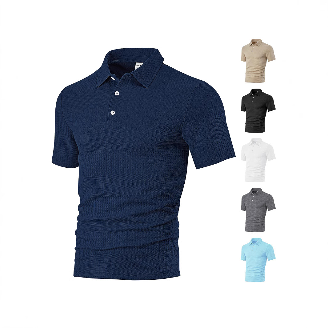Premium Jacquard Polo Shirt - Relaxed Fit Summer Men's NDF-00006