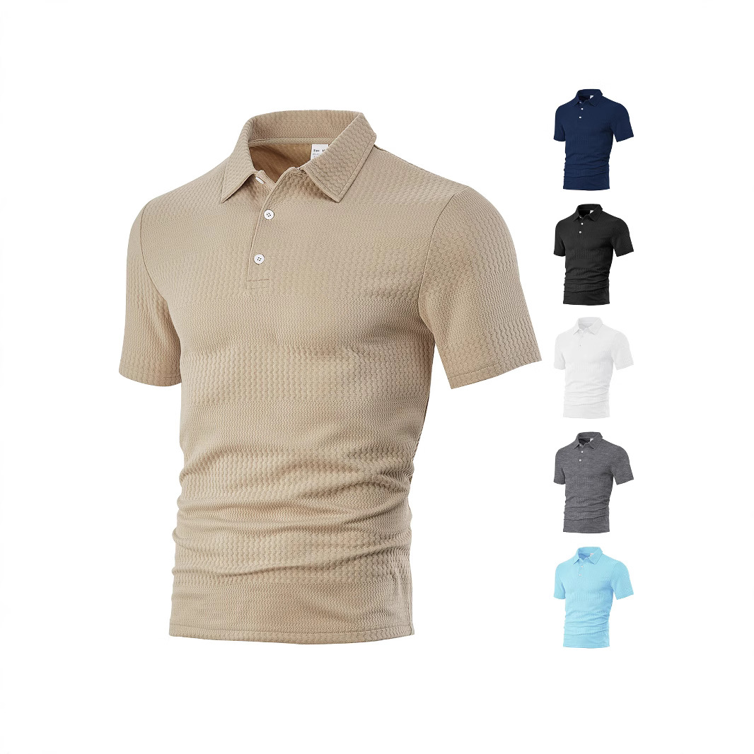 Premium Jacquard Polo Shirt - Relaxed Fit Summer Men's NDF-00006