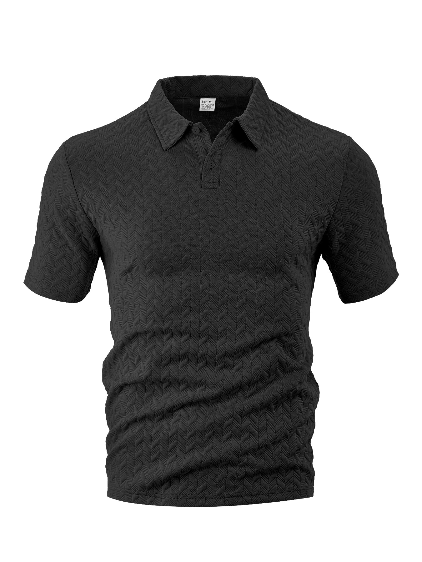 Men's Jacquard Polo Shirt - Slim Fit Summer Short Sleeve NDF-00007