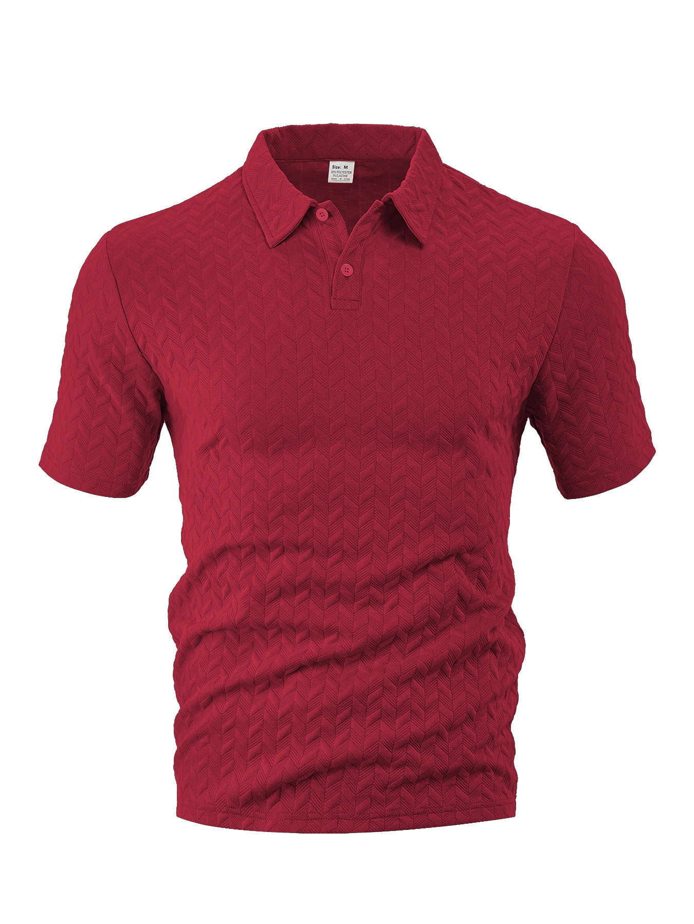Men's Jacquard Polo Shirt - Slim Fit Summer Short Sleeve NDF-00007