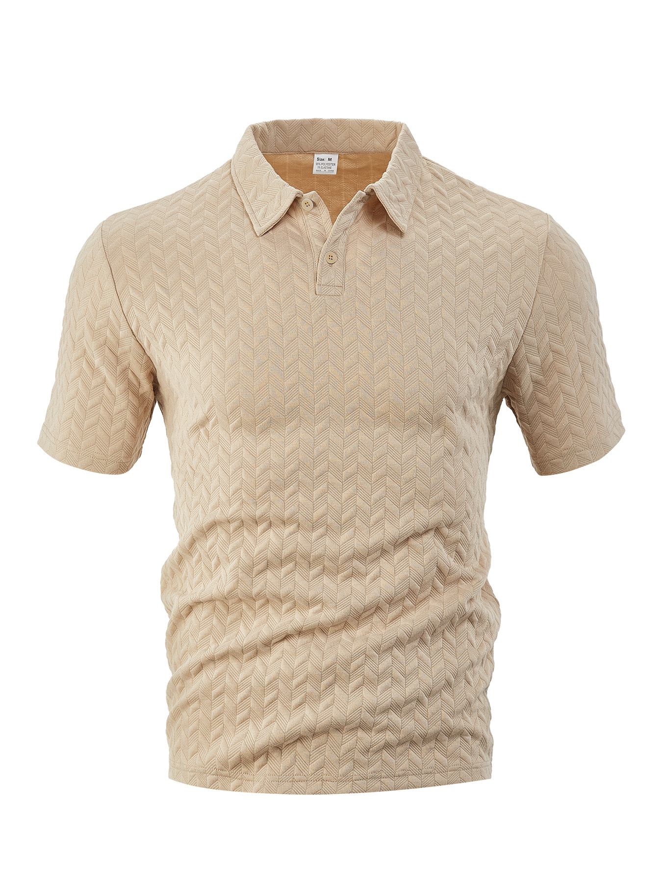Men's Jacquard Polo Shirt - Slim Fit Summer Short Sleeve NDF-00007