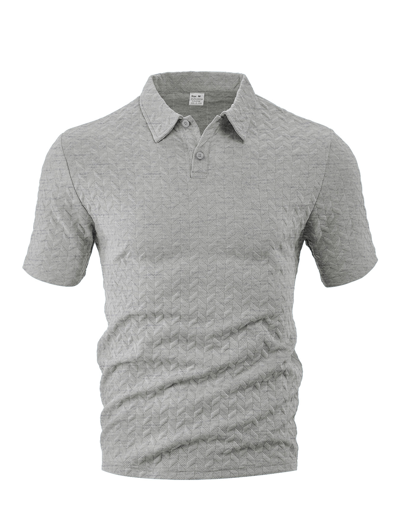 Men's Jacquard Polo Shirt - Slim Fit Summer Short Sleeve NDF-00007